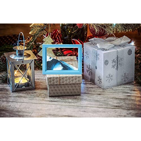 움직이는 모래 아트 그림, 모션 디스플레이의 3D 심해 모래 풍경, 감각 진정 안절부절을 위한 흐르는 모래 아트 장식, 데스크탑 홈 오피스 작업 장식(블루)