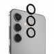 Case-Mate Samsung Galaxy S24 Plus 카메라 렌즈 보호대(검은색 알루미늄 링 포함) - 이중 강화 유리 - 렌즈 보호 보증 포함 - 야간 촬영 시 울트라 HD 뷰, 설치가 용이함