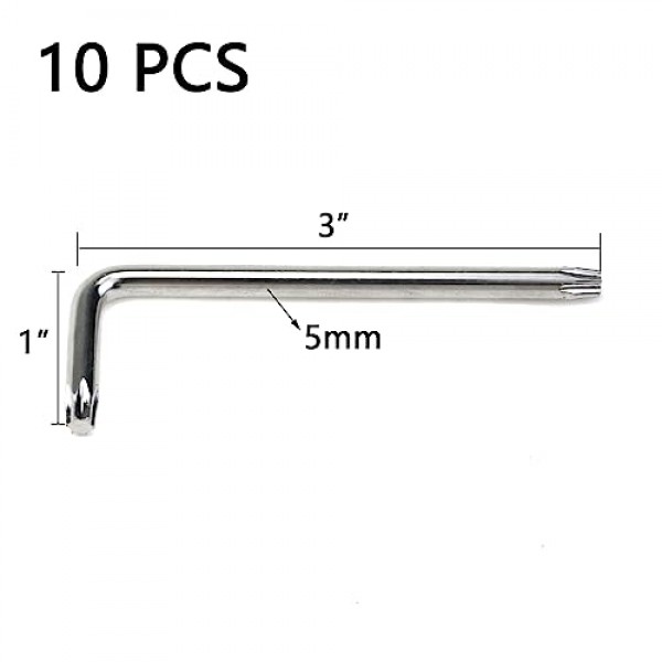 십자 드라이버 헤드, T25 렌치 세트, 교체를위한 좋은 수리 도구가있는 10 Pcs L 자형 육각 키 렌치