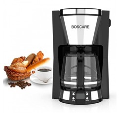 10컵 프로그래밍 가능한 커피 메이커: 타이머가 있는 자동 드립 커피 메이커, 자동 차단, 스마트 안티 드립 시스템, 퀵 브루, 보온 플레이트, 전기 필터 커피 머신