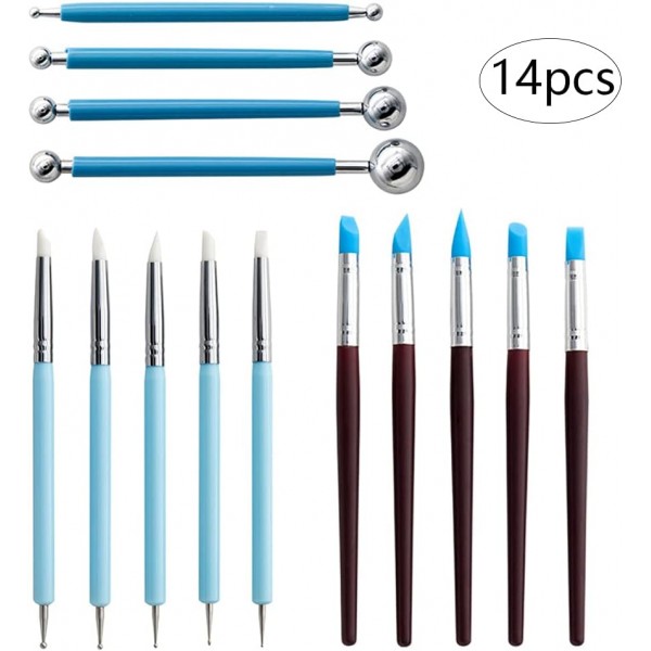 Vasemele 모델링 도구 세트 14 조각 점토 점토 도구에 대한 모델링 도구 도자기 도구 조각 도구 점토 도자기 조각 미술 용품에 대한 점토 모델링 키트