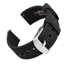 Archer 시계 스트랩 - 캔버스 퀵 릴리스 교체용 시계 밴드 | 다양한 색상, 18mm, 20mm, 22mm