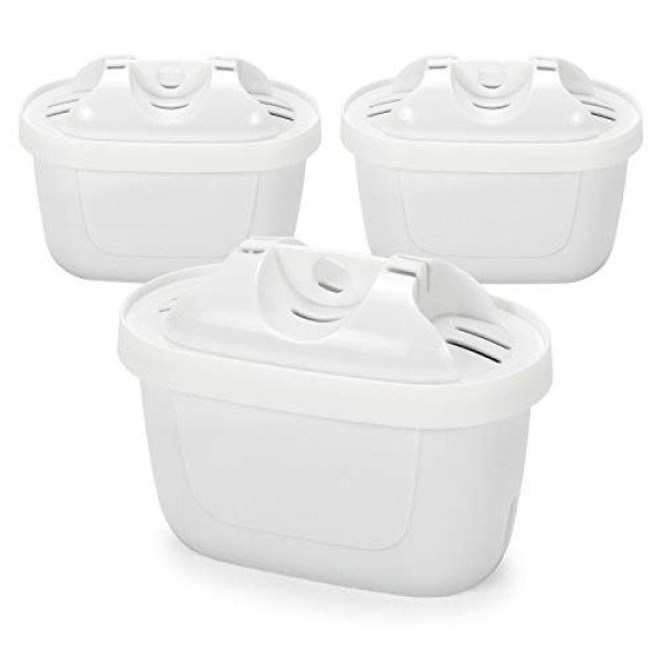 APPLIANCEMATES Mavea 필터 3팩용 정수 필터 교체, Brita Maxtra 필터 및 LEVOIT 투수와 호환 가능