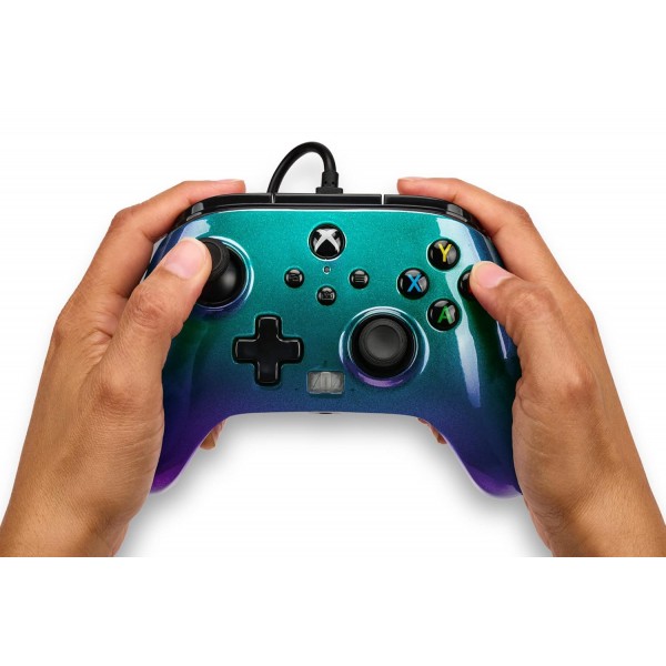 Xbox 시리즈 X|S용 PowerA 고급 유선 컨트롤러 - Aurora Borealis(Amazon 독점)