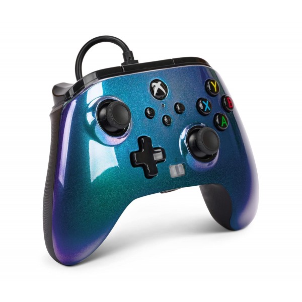 Xbox 시리즈 X|S용 PowerA 고급 유선 컨트롤러 - Aurora Borealis(Amazon 독점)