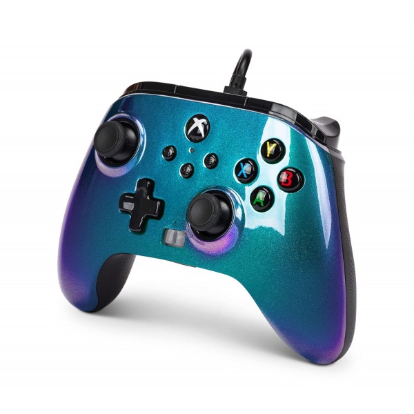 Xbox 시리즈 X|S용 PowerA 고급 유선 컨트롤러 - Aurora Borealis(Amazon 독점)