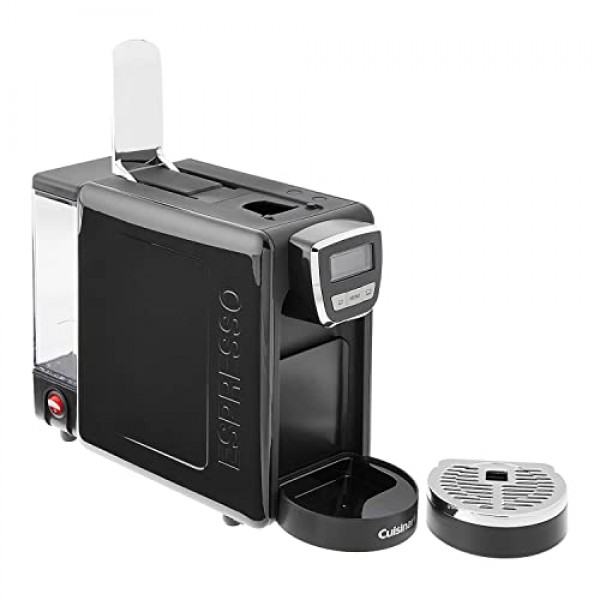 Cuisinart EM-15 디파인드 에스프레소 머신, 13.5(L) x 5.75(W) x 9.5(H), 블랙