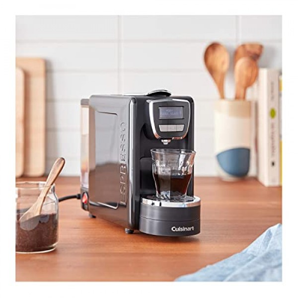 Cuisinart EM-15 디파인드 에스프레소 머신, 13.5(L) x 5.75(W) x 9.5(H), 블랙