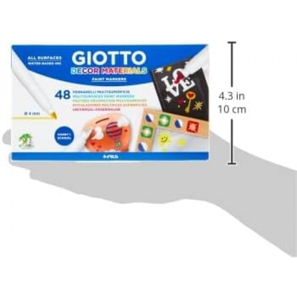 Giotto 5246 00 장식 Fasermaler, 18 x 11,5 x 10,5 cm 48 Stifte