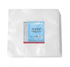 Avid Armor – 챔버 머신 파우치, 사전 절단된 챔버 진공 실러 백, 고강도 실 파우치, BPA 프리 챔버 실러, 진공 챔버 파우치(250, 11x10)