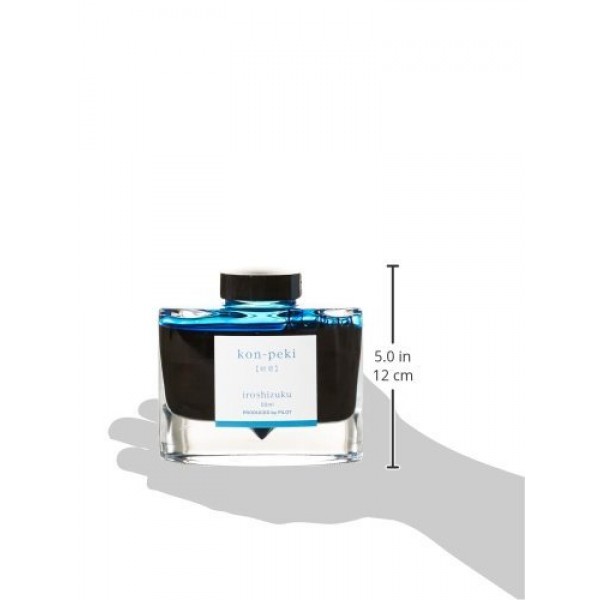 파일럿 이로시즈쿠 만년필 잉크 - 50 ml 병 - Kon-Peki Deep Azure Blue (일본 수입)