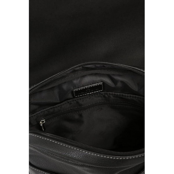 Hexagona 남성용 Paris Confort 컬렉션-블랙-인 그레인드 카우 가죽-1 조절 가능한 숄더 스트랩-문서 홀더-브리프케이스-사첼-메신저 백, L : 24 x h : 27 x P : 10 cm