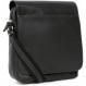 Hexagona 남성용 Paris Confort 컬렉션-블랙-인 그레인드 카우 가죽-1 조절 가능한 숄더 스트랩-문서 홀더-브리프케이스-사첼-메신저 백, L : 24 x h : 27 x P : 10 cm