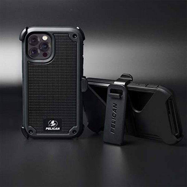 Pelican - SHIELD 시리즈 - iPhone 12 Pro Max(5G)용 G10 케이스 - 21피트 낙하 방지 - 6.7인치 - 블랙