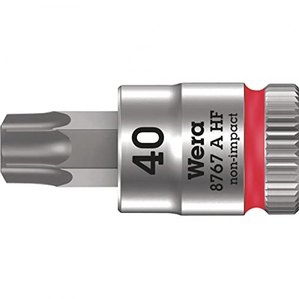 WERA 05003371001 8767 고정 기능이 있는 HF TORX® Zyklop 비트 소켓, 1/4 드라이브, TX 40 x 28mm