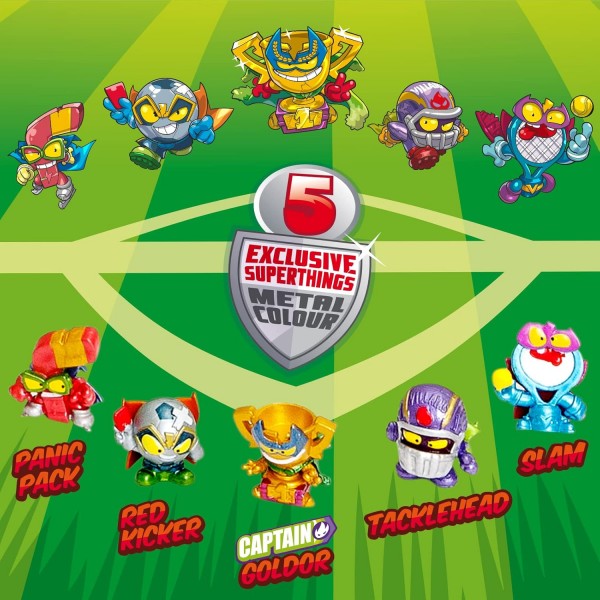 SUPERTHINGS Tin with Team Terrible – 금속 효과가 있는 5가지 독점 SuperThings