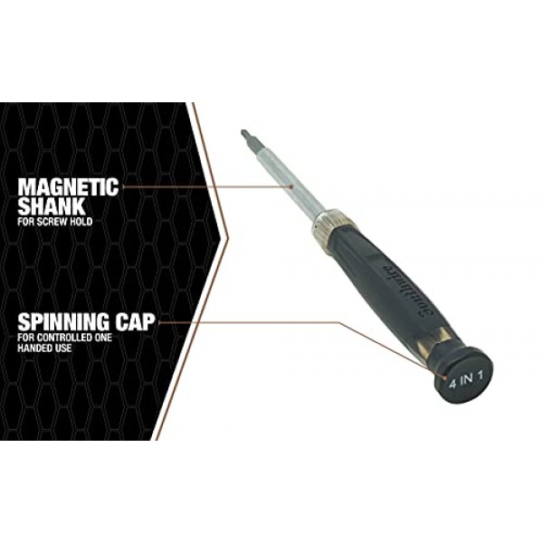 Southwire SD4N1P 4-in-1 정밀 드라이버(십자형 및 슬롯형 비트 포함)