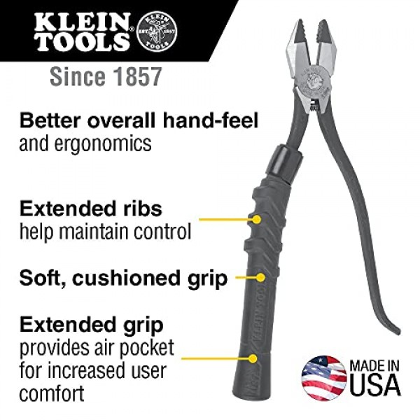 Klein Tools M200ST 플라이어 쿠션 그립 키트(열수축 밴드 포함), 미국산, Klein 슬림 헤드 Ironworker's 플라이어(Cat No. 201-7CST)와 함께 사용, 2팩