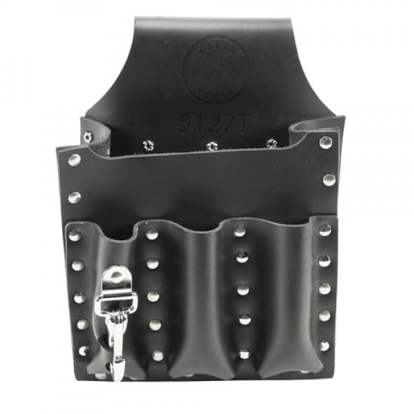 Klein Tools 5127T 도구 파우치, 6개 포켓, 터널 루프