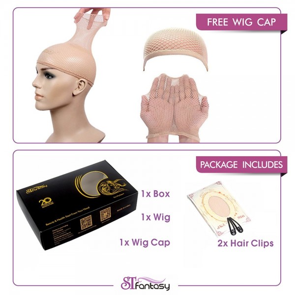 STfantasy 코스프레 가발 여성용 앞머리가있는 곱슬 매우 긴 가발 멋진 드레스 파티 할로윈 카니발 (핑크)