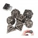 DND 주사위, 중공 D&D 금속 주사위, 선물 상자가 포함된 던전 및 드래곤 주사위 세트, RPG, MTG, 패스파인더, 블랙 골든 D 및 D 주사위 세트 D20 D12 D10 D8 D6 D4 D%용 Steampunk 다면
