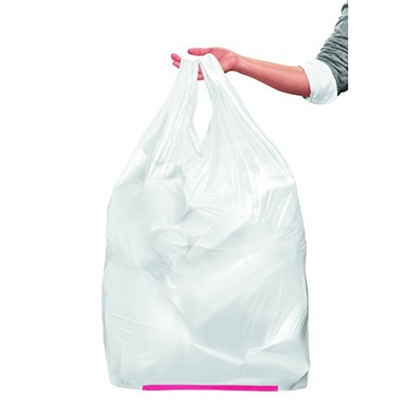 Hippo Sak HippoTrash45Count 키가 큰 주방 쓰레기 봉투(손잡이 포함), 흰색, 13갤런