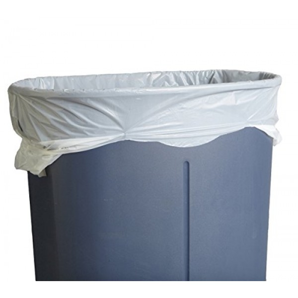 Hippo Sak HippoTrash45Count 키가 큰 주방 쓰레기 봉투(손잡이 포함), 흰색, 13갤런