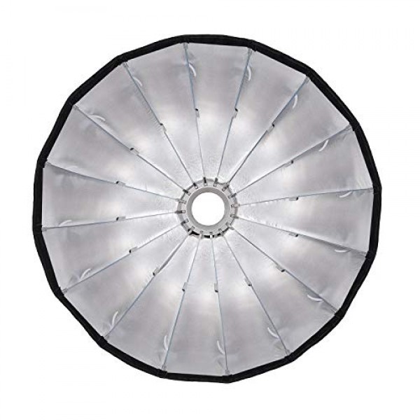 Godox 퀵 릴리스 파라볼릭 소프트박스 QR-P120 47.2인치/120cm Godox SL-60W VL150 VL300 UL150 SL150WII SZ150R용 허니컴 그리드 및 보웬스 마운트 포함