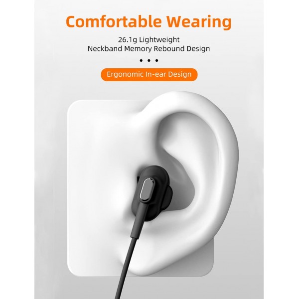 MAS CARNEY [2개] BI2 블루투스 헤드폰 인이어, 마이크가 있는 듀얼 드라이버 무선 넥밴드 이어폰, 러닝, 트레이닝 및 체육관용 헤드폰 2쌍