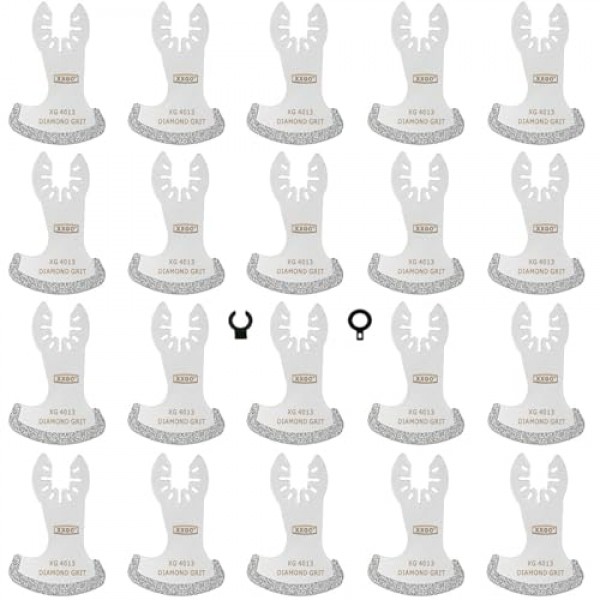 그라우트 제거를위한 20 Pcs Multitool 다이아몬드 블레이드 진동 도구 벽돌 타일 콘크리트 제거 블레이드 XG8020S