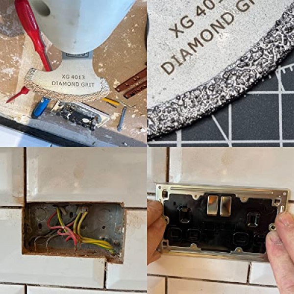 그라우트 제거를위한 20 Pcs Multitool 다이아몬드 블레이드 진동 도구 벽돌 타일 콘크리트 제거 블레이드 XG8020S