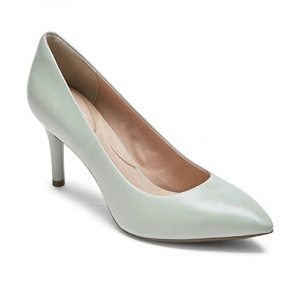 Rockport 여성용 토탈 모션 75mm 포인티드 토 펌프, 제이드 가죽, 5