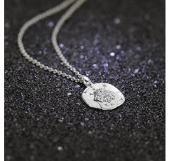 Trendor 08441-08 레오 조디악 로그인 목걸이 포함 925 실버 직경 16 mm 스털링 실버 여성, 남성 또는 어린이용