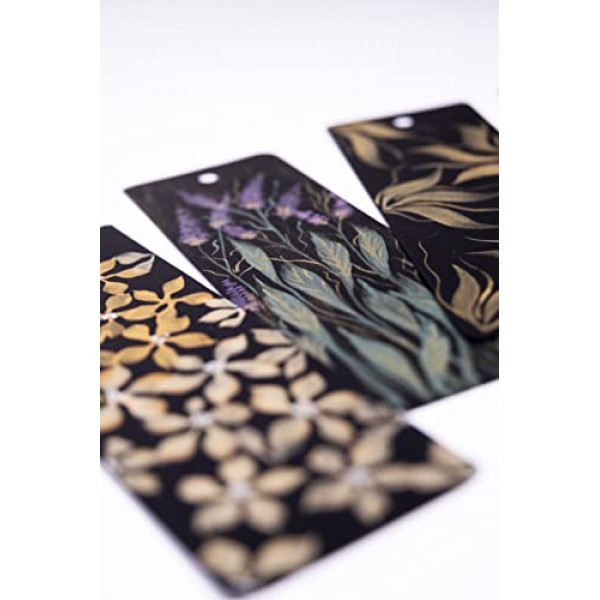 MESSKETEERS - 300GSM 딥 블랙 북마크 스케치패드, 전문 아티스트를 위한 아크릴 및 혼합 매체에 적합(2개 팩)