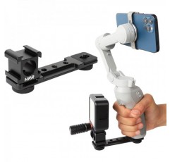 PellKing 트리플 콜드 슈 연장 바, GoPro, 짐벌, 삼각대, 모노포드 OSMO Zhiyun Feiyu Stabilizer와 호환되는 1/4어댑터가 있는 마이크 마운트 연장 바 브래킷