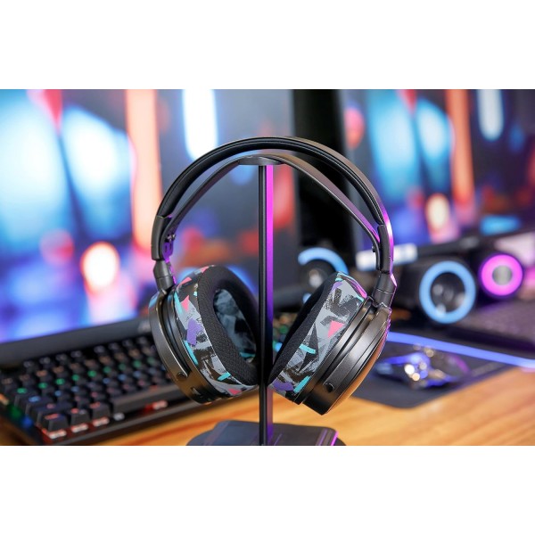 WC FreeZe Maxwell - Wicked Cushions의 Audeze Maxwell 헤드폰과 호환되는 냉각 젤 이어패드 - 에픽 게임 세션을 위한 향상된 편안함, 내구성 및 두께 | 90년대 블랙