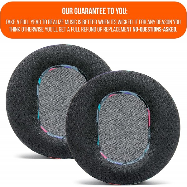 WC FreeZe Maxwell - Wicked Cushions의 Audeze Maxwell 헤드폰과 호환되는 냉각 젤 이어패드 - 에픽 게임 세션을 위한 향상된 편안함, 내구성 및 두께 | 90년대 블랙
