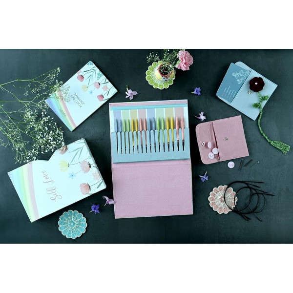 KnitPro K20695 리미티드 에디션 셀프 러브 키트, 우드, 파스텔, 원 사이즈