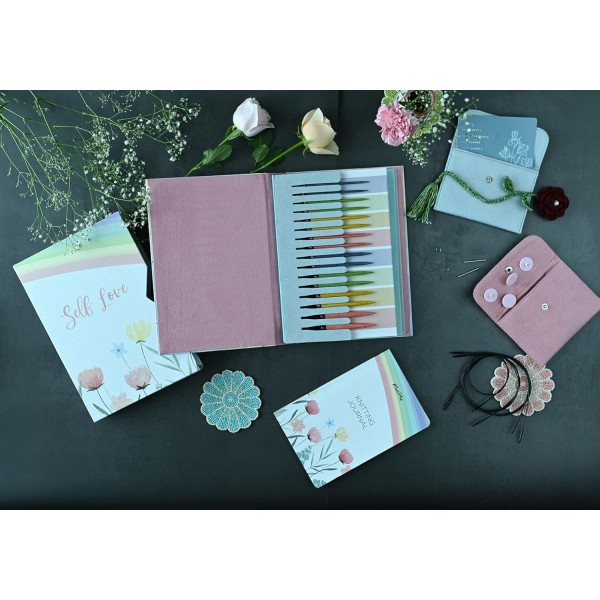 KnitPro K20695 리미티드 에디션 셀프 러브 키트, 우드, 파스텔, 원 사이즈