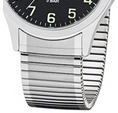 리젠트 남성용 아날로그 쿼츠 시계(스테인리스 스틸 스트랩 포함) 11310063, 실버/블랙, 팔찌