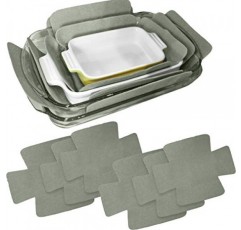 6팩 - Evelots 오븐용 접시 팬/접시 스크래치 방지 장치 - 대형 사이즈 - 두꺼운 펠트