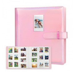 Fujifilm Instax Mini 카메라용 640 포켓 사진 앨범, 폴라로이드용 사진 앨범, 가죽 커버, Instax Mini 12 11 9 40 90 8 7 Evo LiPlay 즉석 카메라, 2x3 사진 앨범(매직 핑크)
