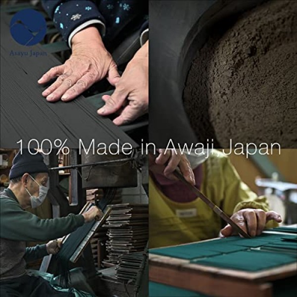 Asayu 일본 전통 백단향 & 화이트 세이지 향 스틱, 40gr 연기 유형 향, 아침 휴식, 요가, 명상 및 마음챙김을 위한 100% 천연 일본 향