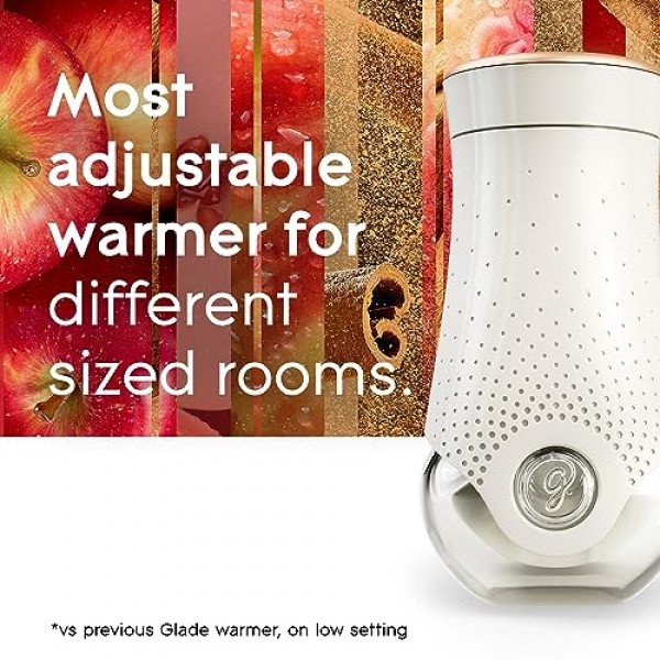 Glade 플러그인 공기 청정제, 가정 및 욕실용 향 및 에센셜 오일 리필, 가을 양념 사과, 1.34 Fl Oz, 2개