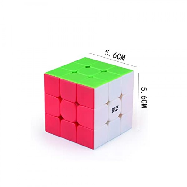 스피드 큐브 3x3, 클래식 매직 큐브 퍼즐 장난감 크기 56mm, QIYI Warrior S 스피드 큐브, 쉽게 돌리고 부드럽게 플레이 내구성이 뛰어난 퍼즐 큐브 장난감, 매직 스퀘어 큐브