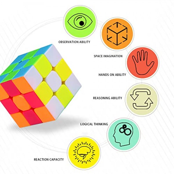 스피드 큐브 3x3, 클래식 매직 큐브 퍼즐 장난감 크기 56mm, QIYI Warrior S 스피드 큐브, 쉽게 돌리고 부드럽게 플레이 내구성이 뛰어난 퍼즐 큐브 장난감, 매직 스퀘어 큐브