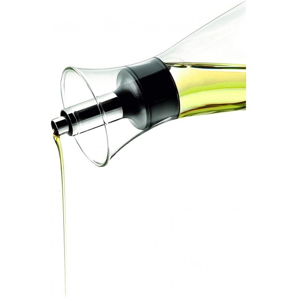 ALIXIN-올리브 오일 디스펜서. 주방용 유리 병 및 푸어러 주둥이 세트, 오일 및 식초 용기/디캔터, 드립리스 캡 주둥이, 액체 조미료 용기, 주방용 유리 디켄터 포함. (550M