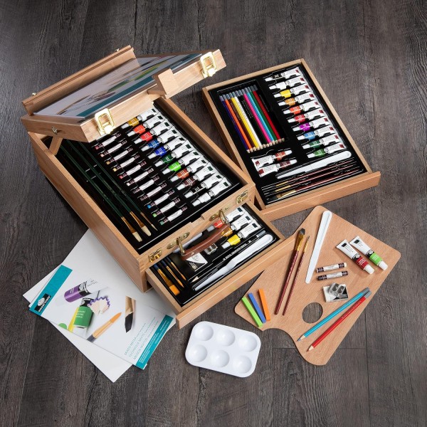 Royal & Langnickel REA6000 - 모든 페인팅 미디어가 포함된 이젤 세트, 104피스