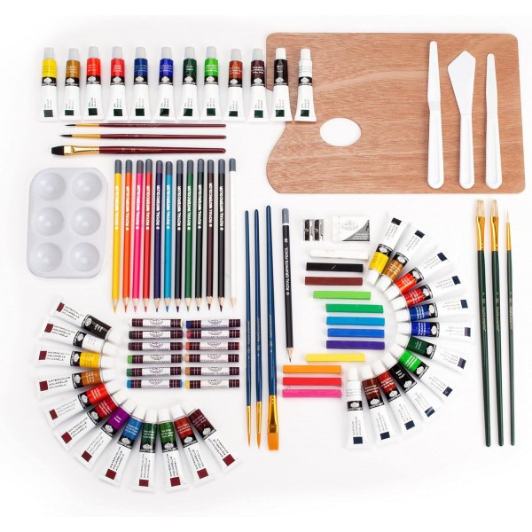 Royal & Langnickel REA6000 - 모든 페인팅 미디어가 포함된 이젤 세트, 104피스