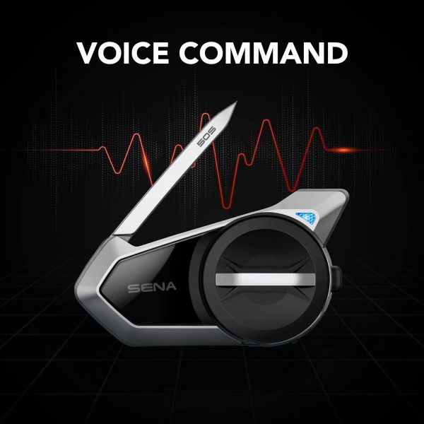 세나 50S 모터사이클용 블루투스 헤드셋 휠 앤 사운드 by Harman Kardon, 통합 메시 인터콤 시스템 및 프리미엄 마이크 & 스피커 싱글 베드 50S (SOUND by Harman Kardon)